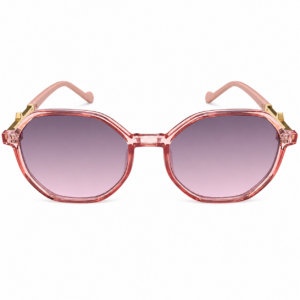 Lentes de Sol Rosados con Detalles Dorados