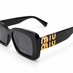Lentes Negros con Detalle Dorado