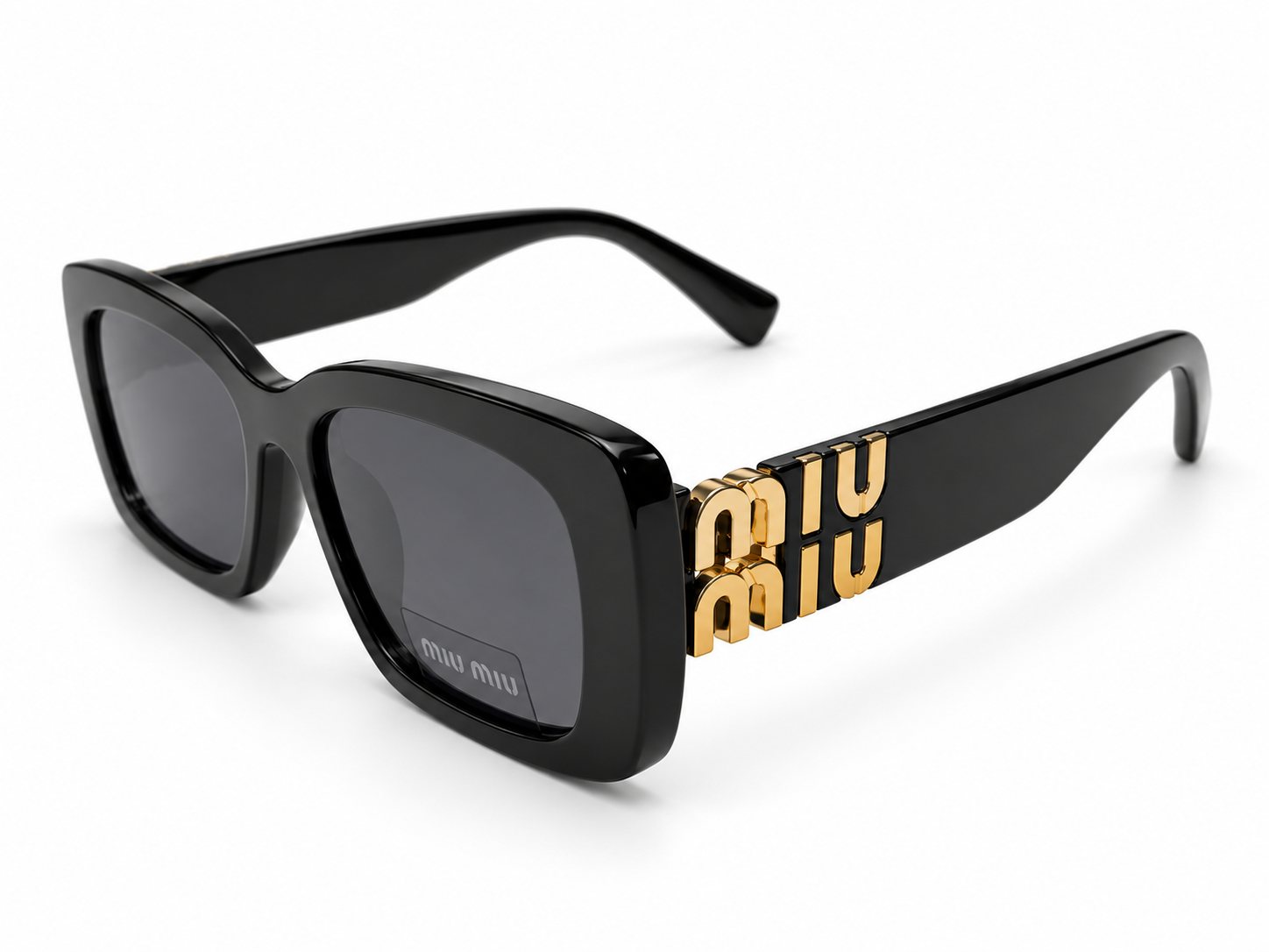 Lentes Negros con Detalle Dorado