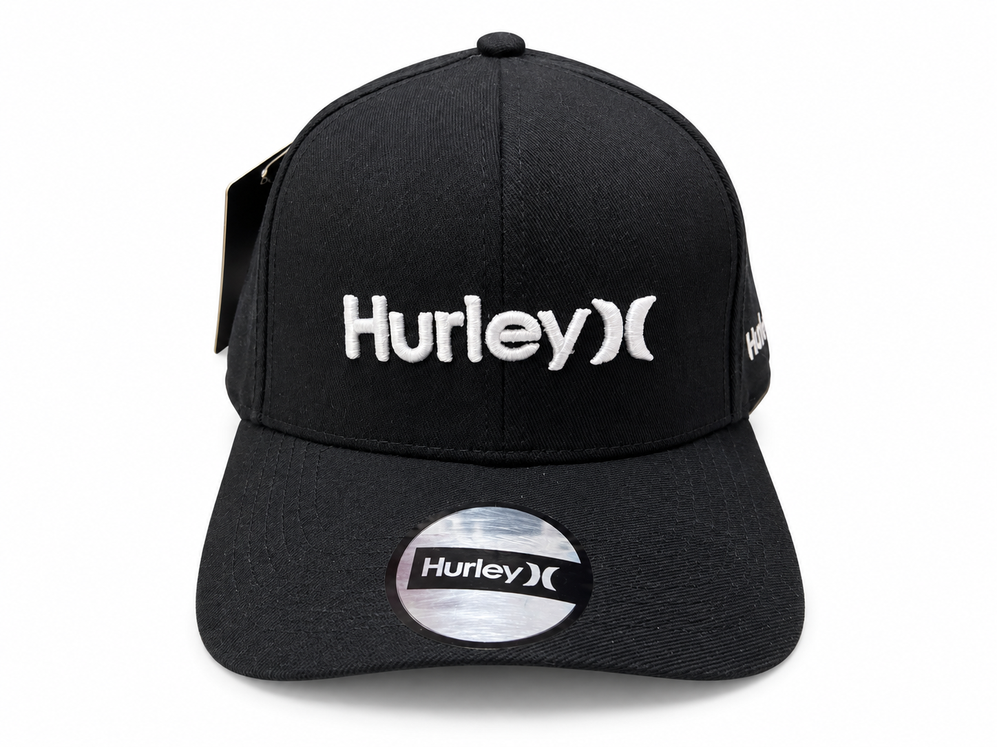 Gorra Hurley Negra con Logo Bordado Blanco