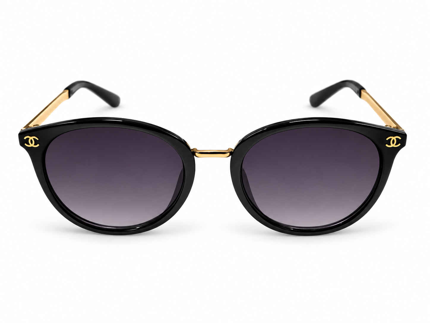 Lentes de Sol Negros con Detalles a los Costados