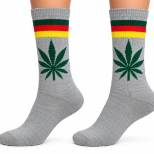 Medias Largas Cannabis Rasta – Gris