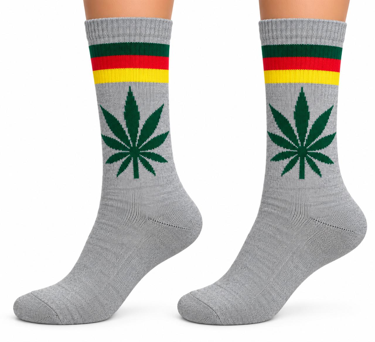 Medias Largas Cannabis Rasta – Gris