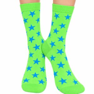 Medias Largas Estrellas Neón – Verde y Azul
