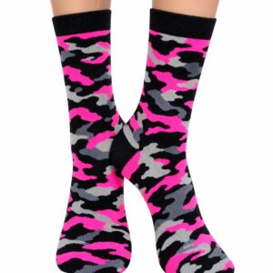 Medias Largas Camufladas Rosa Fucsia
