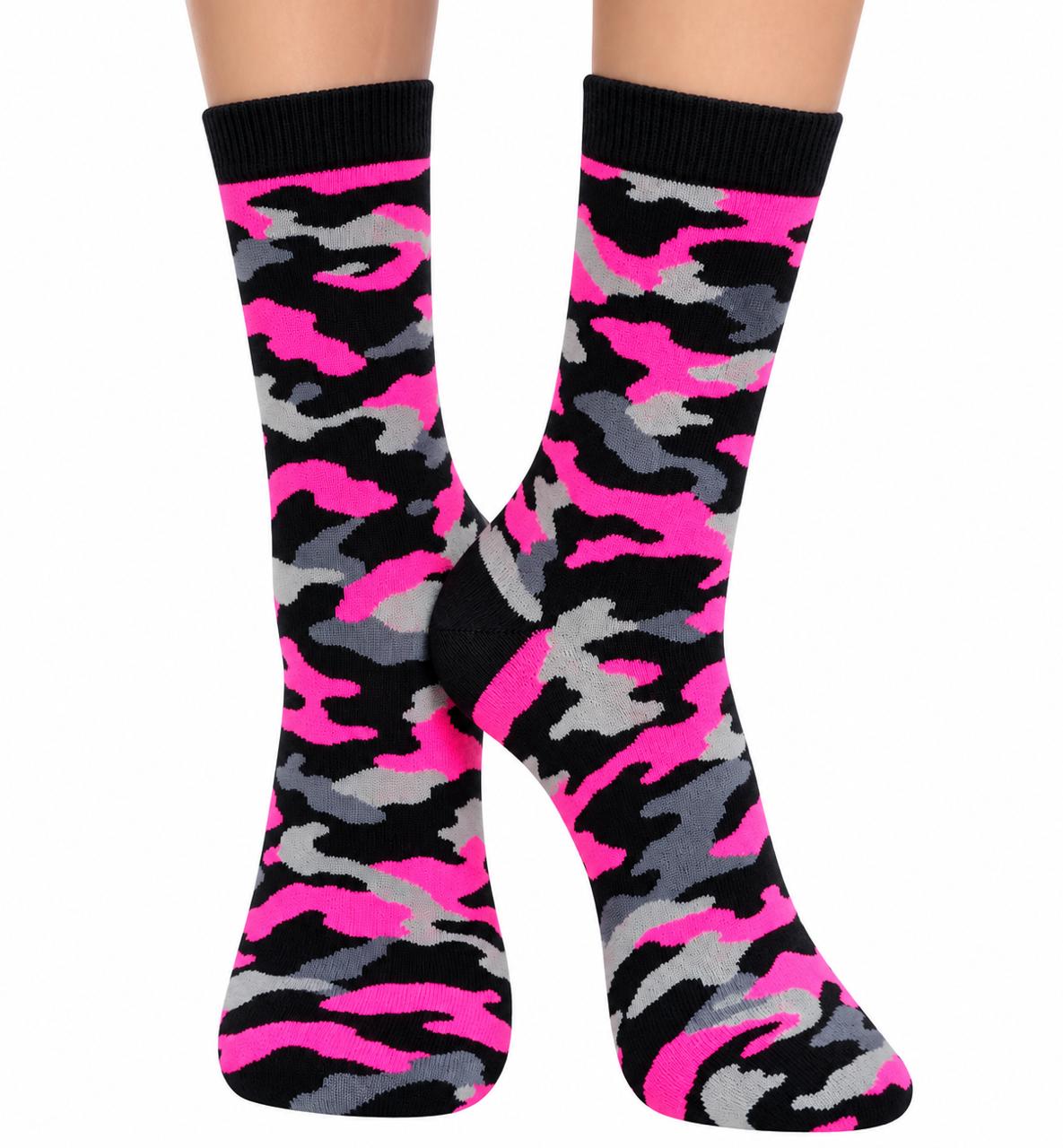 Medias Largas Camufladas Rosa Fucsia