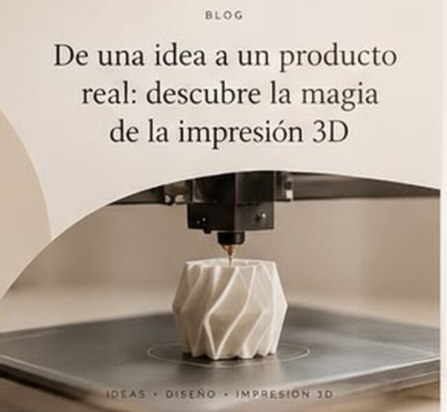 De una idea a un producto real: descubre la magia de la impresión 3D