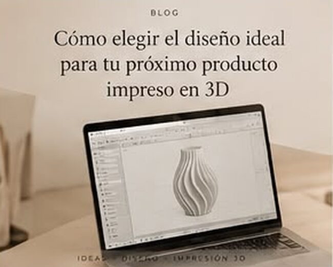 Cómo elegir el diseño ideal para tu próximo producto impreso en 3D