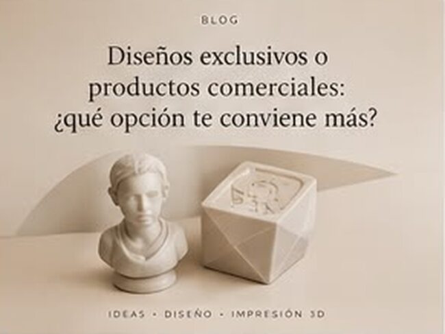 Diseños exclusivos o productos comerciales: ¿qué opción te conviene más?
