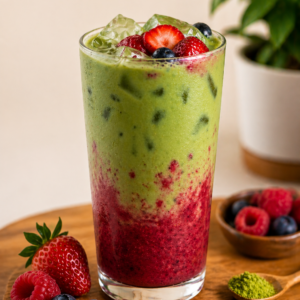Iced matcha frutal