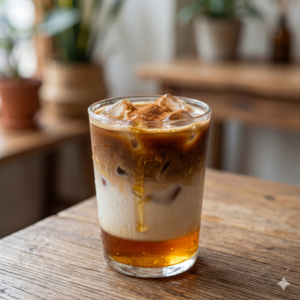 Iced latte de miel y canela