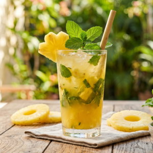 Piña con hierba buena