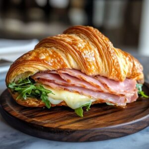Croissant de jamón y queso